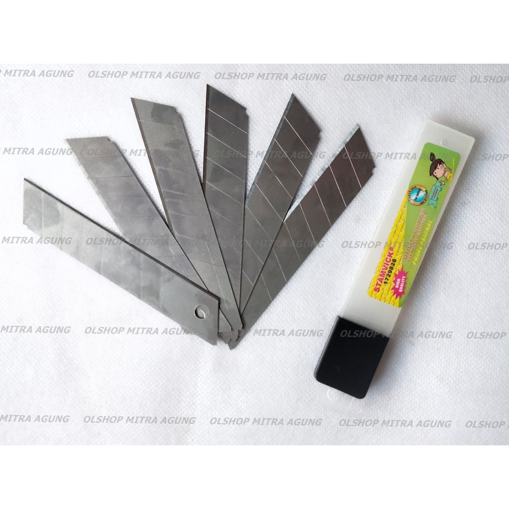 OLS Isi Cutter Besar Stamvick Refill Cutter Besar Stamvick Tajam Kaku 6pcs