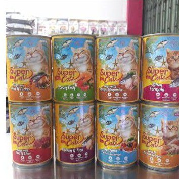 makanan basah kucing kaleng Supercat Junior Adult 400g