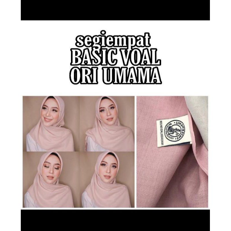 Segiempat Basic voal//Segiempat Umama/Hijab tepi Jahit/hijab umama/voal umama/hijab best seller