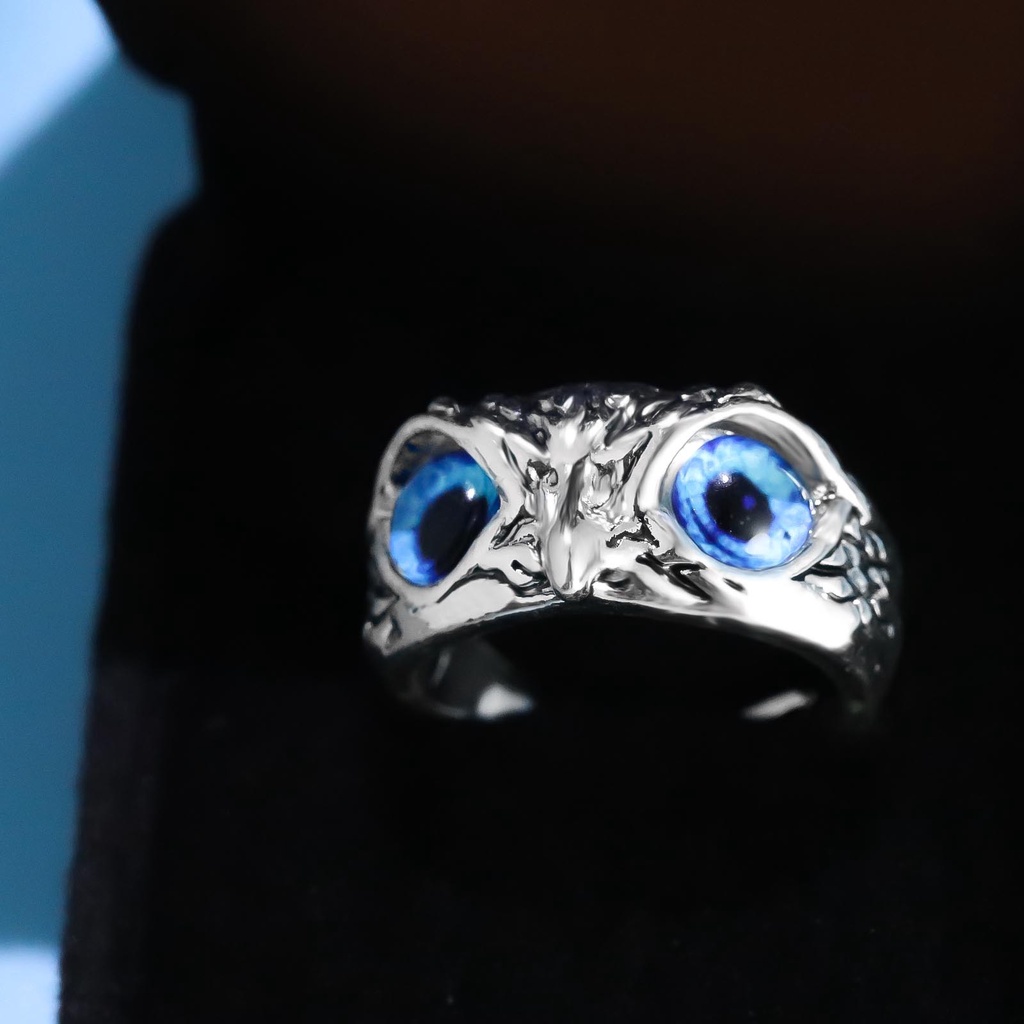 Fashion Simple Copper Demon Eye Owl Ring / Popular  Adjustable Open Rings