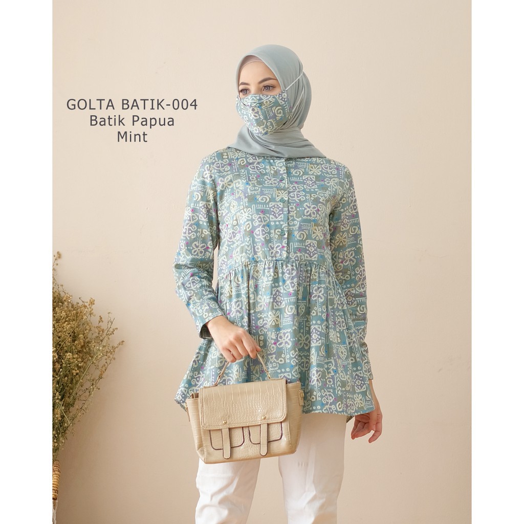 FREE   MASKER - GOLTA BATIK - Baju Kerja Wanita Terbaru by Hijab Mamah icis