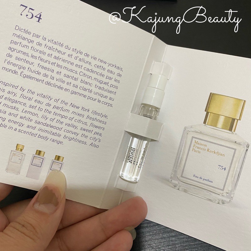 2ml vial mfk maison francis kurkdjian 754 edp eau de parfum perfume parfums