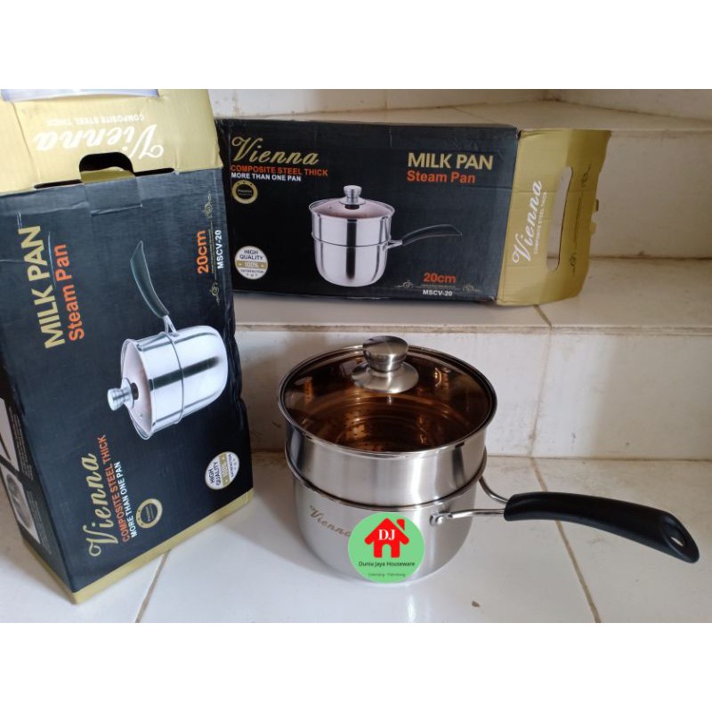 Panci + Kukusan dengan Tutup Kaca