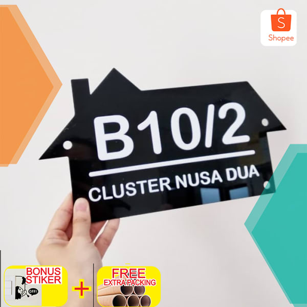 

Nomor Rumah Acrylic 30x17cm (06) Elegan