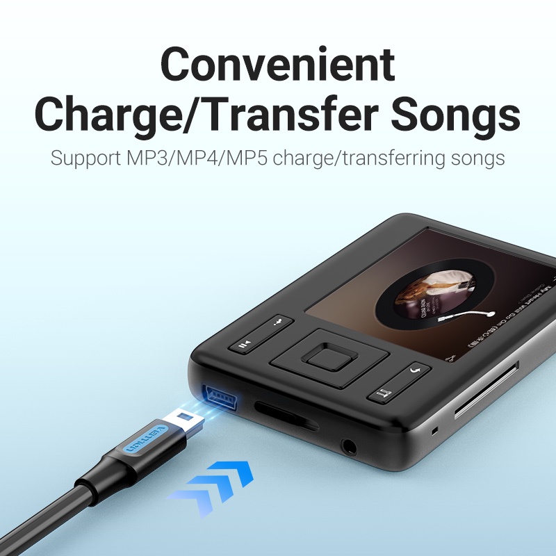 ( Bisa Cod ) Vention Kabel Data USB A 2.0 to Mini USB Type B 2A 480Mbps HDD COM