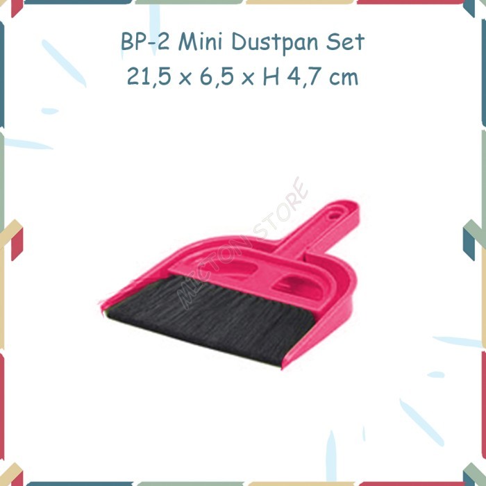 MICTON Lion Star Sapu Pengki Kecil Mobil Mini Dustpan Set BP-2 Pink