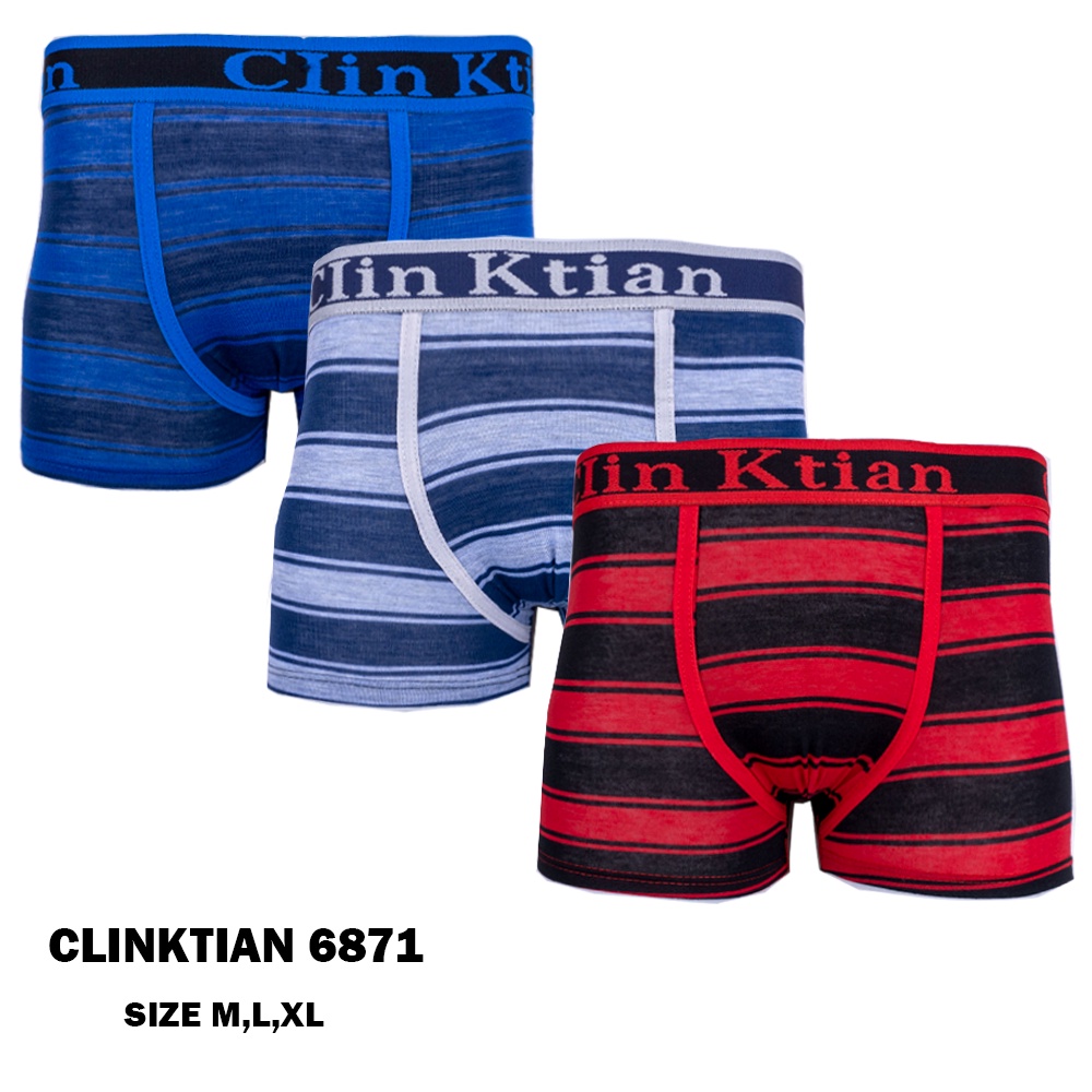 BEE - Celana Dalam Boxer Pria Underwear Man Sempak Cowok Celana Kolor Pendek 6871 Clinktian