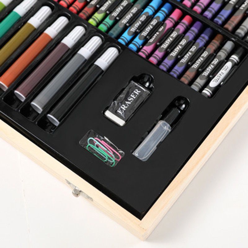 Set Crayon Box Kayu