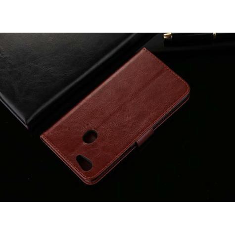 Limited Oppo F7 Flip Wallet Kulit Leather Cover Case Casing Slot Kartu Card Limited