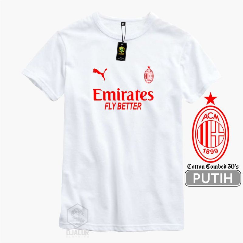KAOS T-SHIRT EMIRATES/LOGO AC MILAN SIMPLE