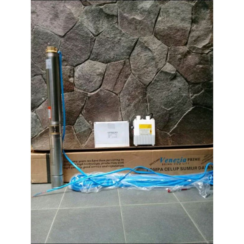 Pompa submersible venezia 0.75 HP plus kabel casing 3 inchi