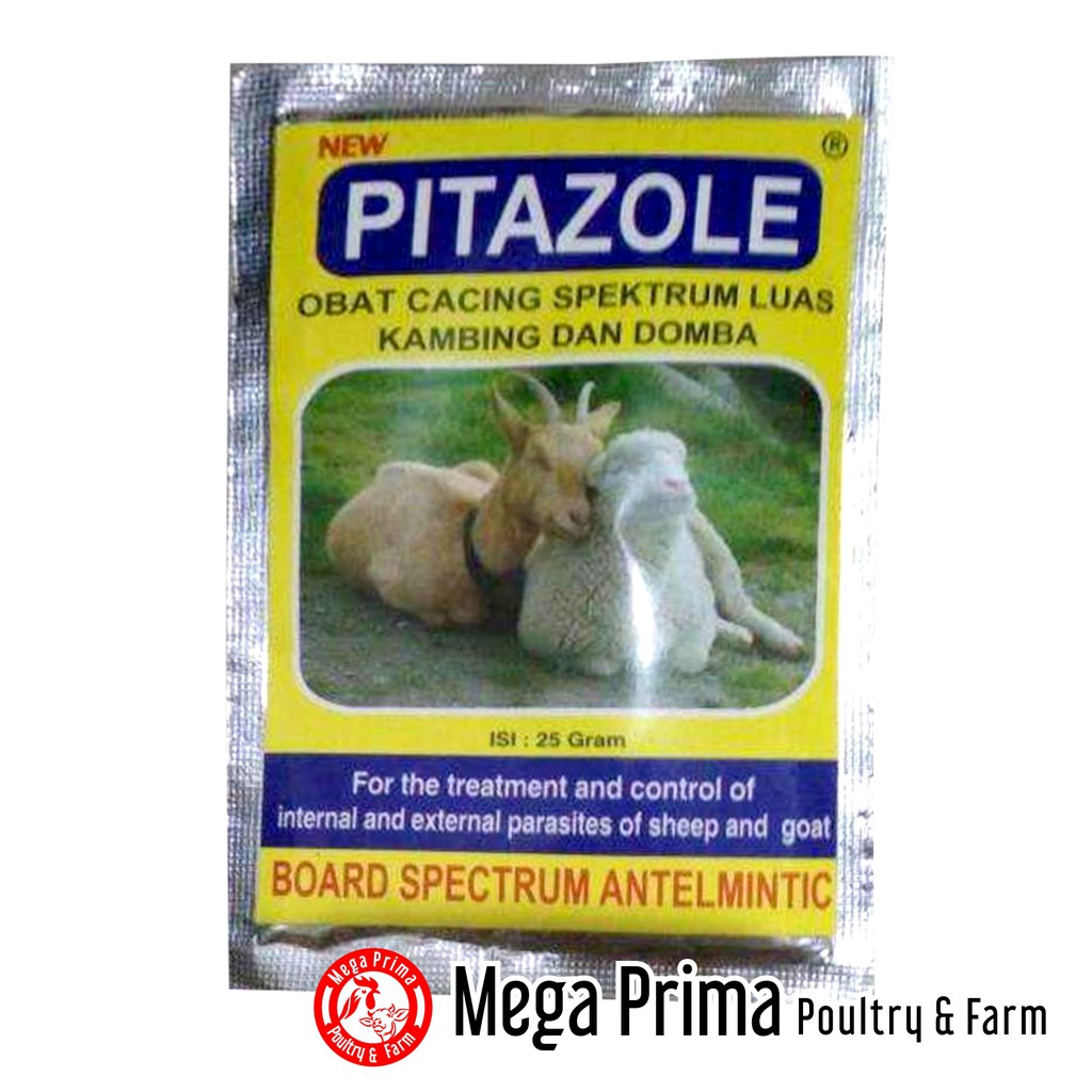 Obat Kambing PITAZOLE 25 gram Obat Cacing Ternak Kambing Domba