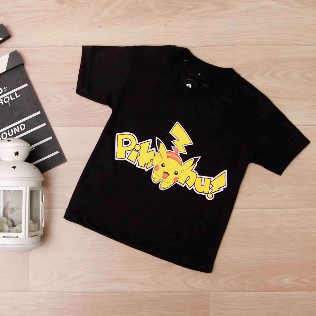 Jikialiang - KAOS ANAK LAKI LAKI &amp; PEREMPUAN USIA 1-8 TAHUN GAMBAR PIKACHU