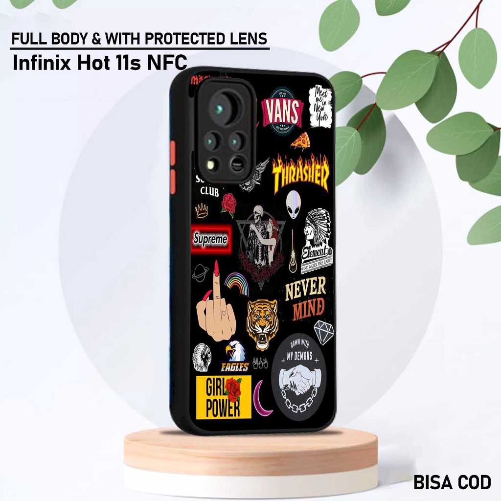 Softcase Dove Infinix Hot 11s Nfc - Motif [ Sticker Keren ] - Silikon Protec camera Infinix Hot 11s 