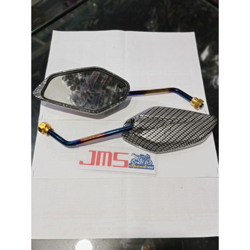 kaca spion carbon two tone 2 tone model Jupiter Mio Mio 3 Xeon soul gt mio j nmax Vixion mx