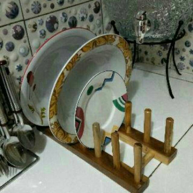 Rak piring kayu jati rak peniris piring Shopee Indonesia Rak piring kayu jati rak peniris piring Shopee Indonesia