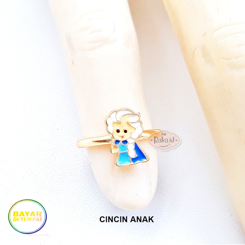 Raka Acc - Cincin Anak FROZEN Elsa Xuping Perhiasan Cantik Anak Lapis Emas 18k 274