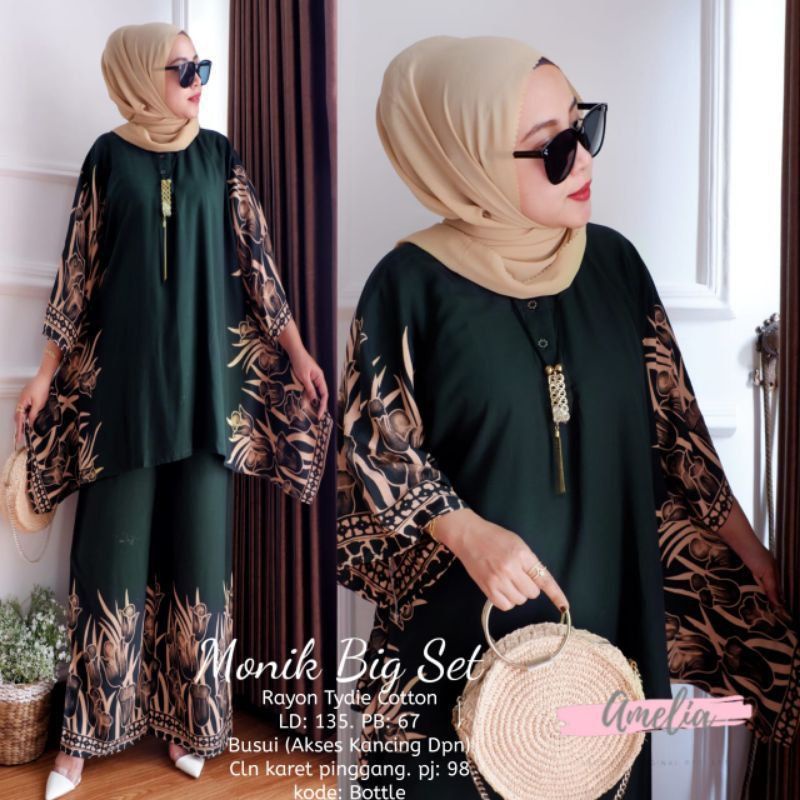 Iris Jumbo Set by Sancaka ONE SET BY ORI NAURA // DASTER SETELAN WAKA // SETELAN JUMBO // SETELAN TIE DIE JUMBO // ONE SET // SETELAN WANITA LD 130 Linia Set By ori Naura-Hijau