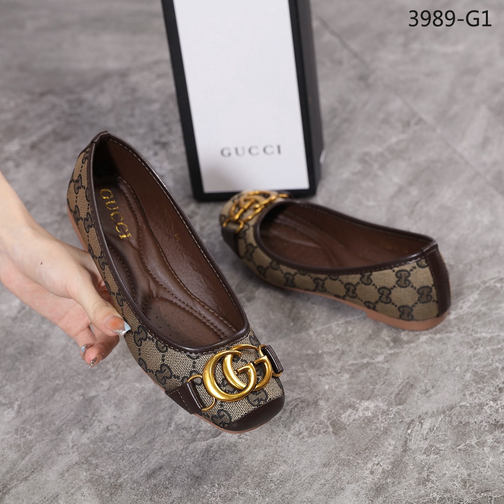 GC GG Marmont Canvas Flat Shoes 3989-G1