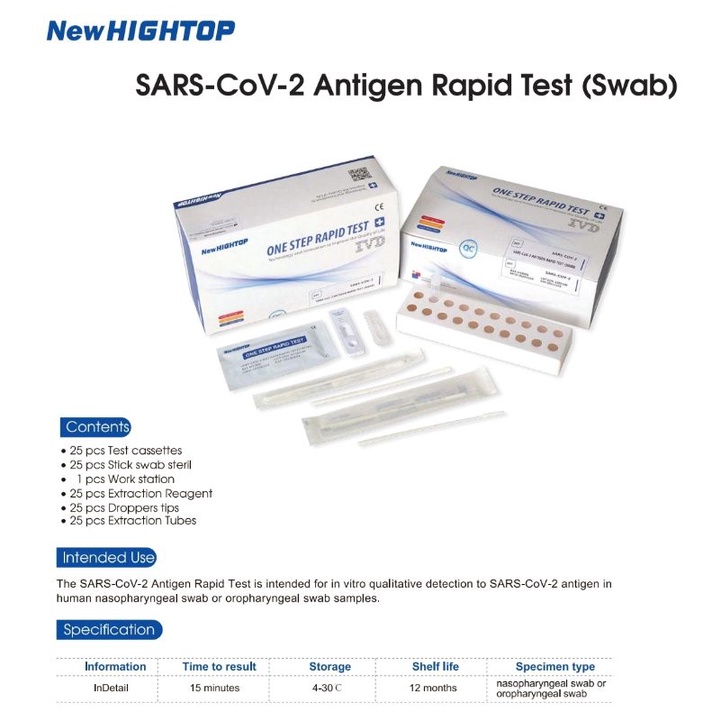 Jual Alat Tes Rapid Antigen Murah New Hightop Ori 100 Shopee Indonesia