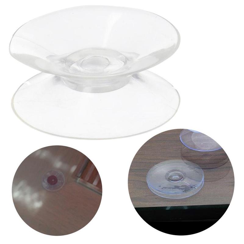 3pcs Pad Suction Cup Dua Sisi Bahan PVC Transparan Untuk Kamar Mandi