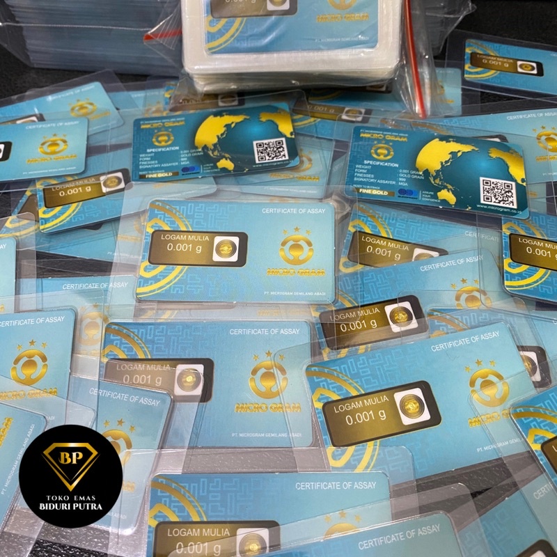 EMAS MINI MICRO GRAM 0.001gram LOGAM MULIA 24KARAT DIJAMIN ASLI ORIGINAL TERMURAH BABY GOLD SOUVENIR GIFT HADIAH KADO MINIGOLD / MINIGRAM TOKO EMAS-MG 76-99pcs