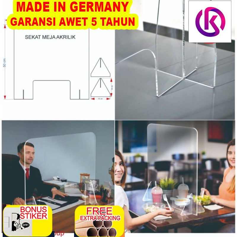 

Promo Sekat meja akrilik-sekat / partisi akrilik Standar 60 x 50 cm