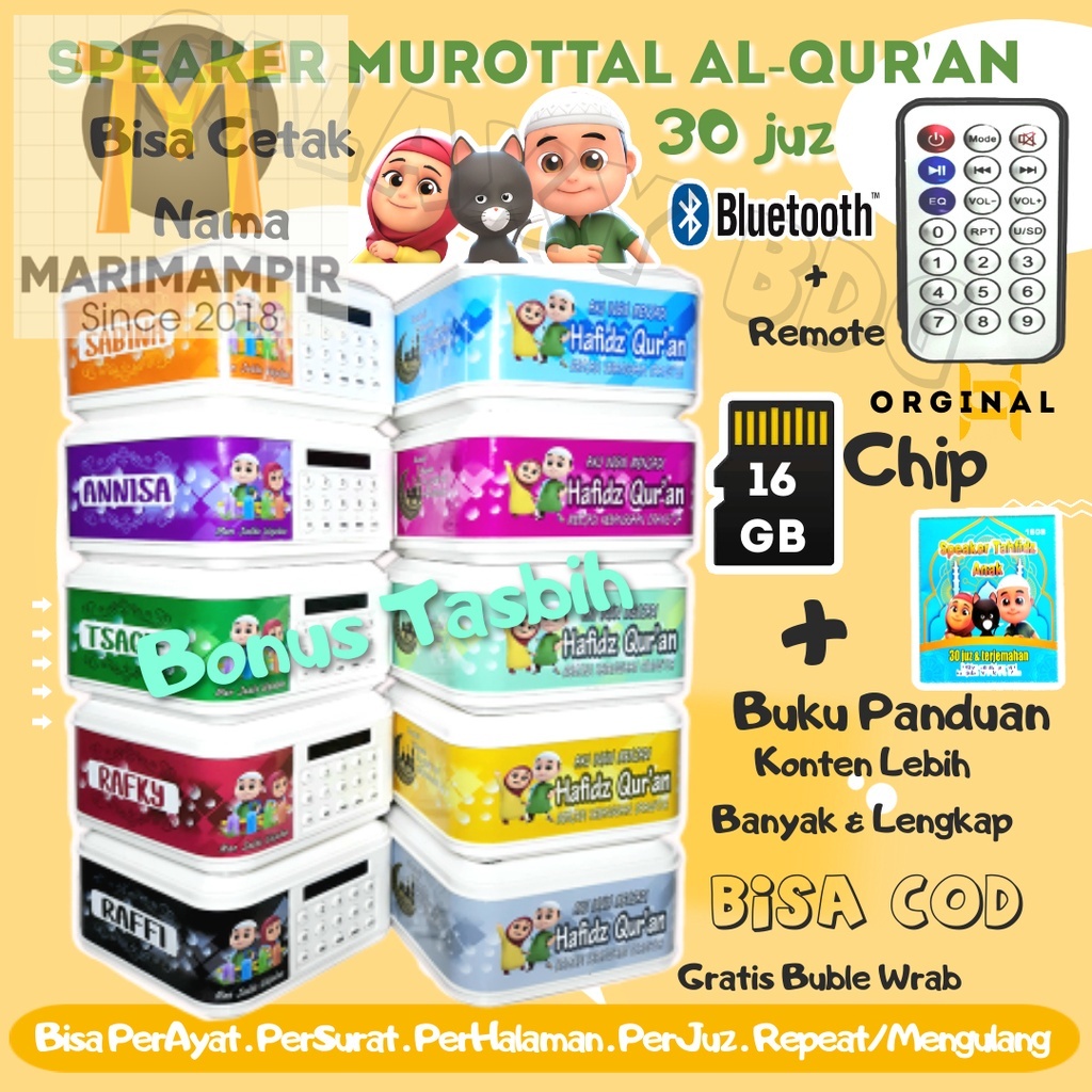 Marimampir SPEAKER MUROTTAL ALQURAN TAHFIZH 16 GB FULL 