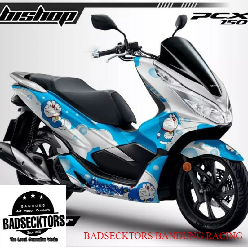 Decals Honda PCX 150 Motif Doraemon keren