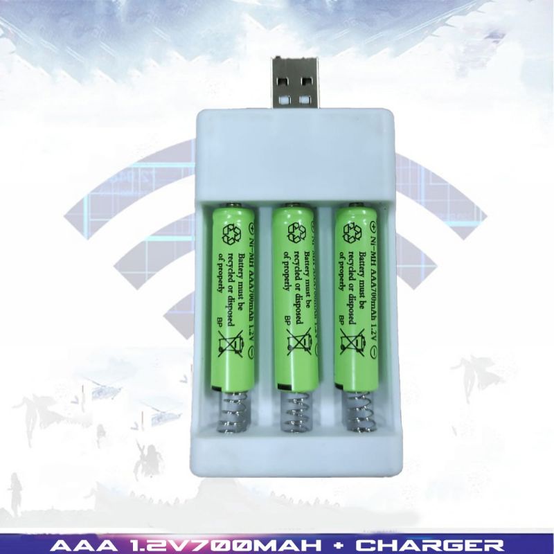 AAA/AA 1.2v 700mah Batre Baterai Charger