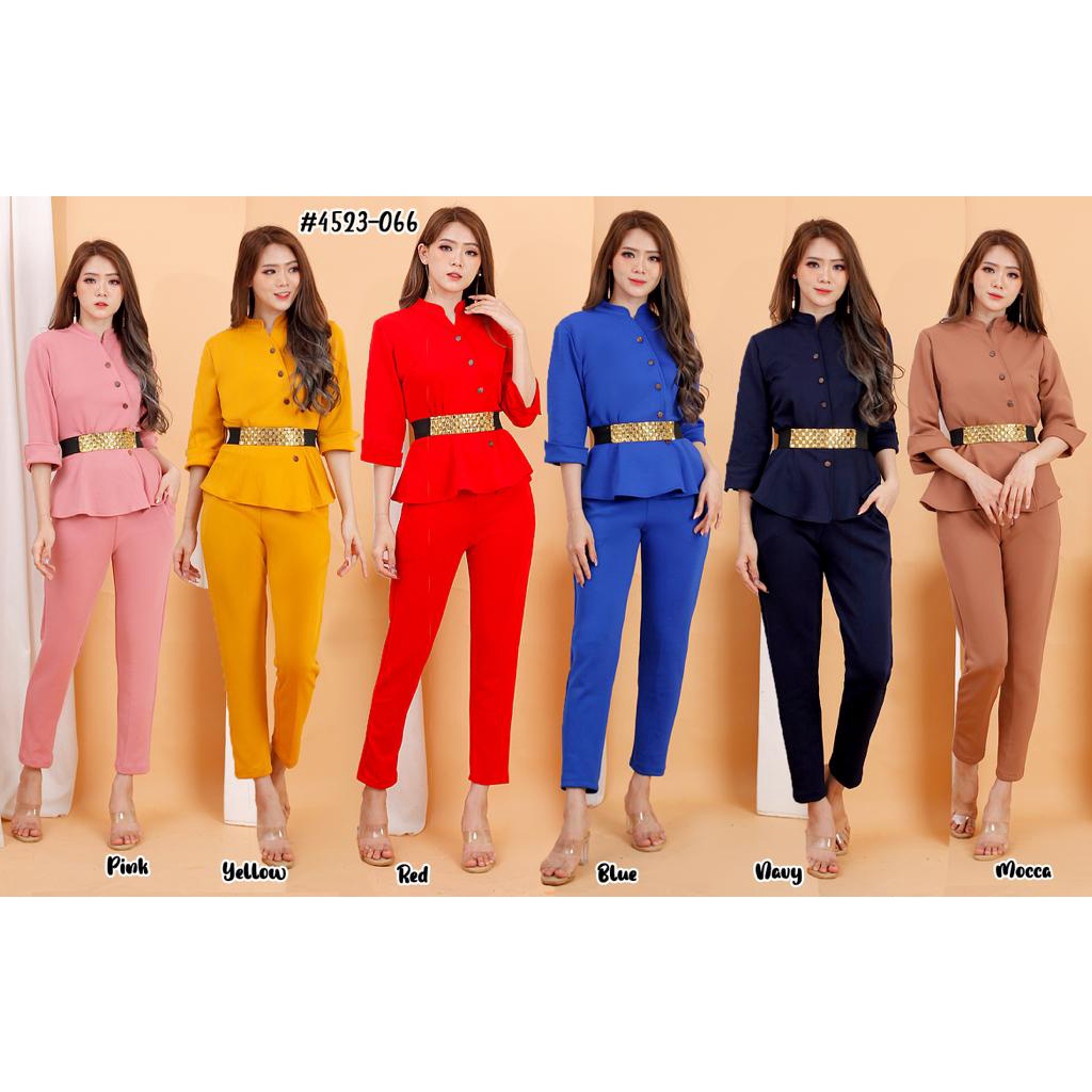 #fashion wanita # stelan wanita # stelan scuba import premium polos  free belt #fashion 2022 #066