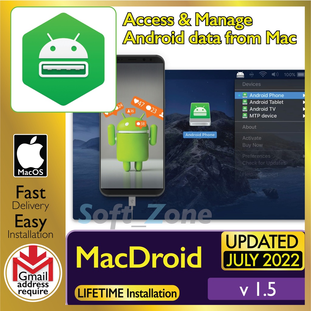 

McDrd 1.5 - Accss & Mng Andrd dt frm Mc [mcOSX BgSr | Mntry Spprt] - Dgtl Dwnld
