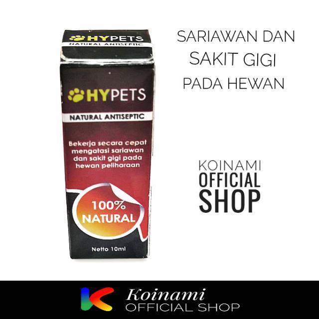 HYPETS 10ml 100% natural / obat penghilang bau mulut sariawan kucing anjing / petshop / hewan