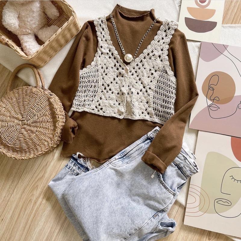 Korean Lace Chrocet | Vest Crop Korean