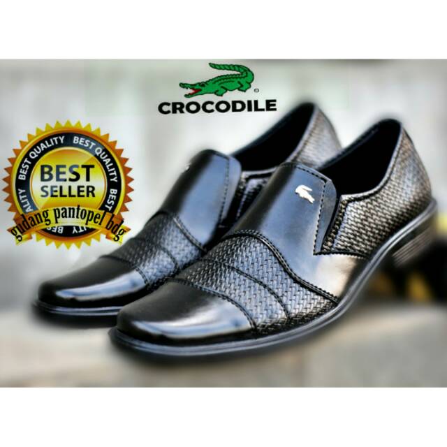 Sepatu Pria CROCODILE Pantofel Formal / SEPATU /SEPATU KERJA /SEPATU PRIA / PANTOFEL HITAM