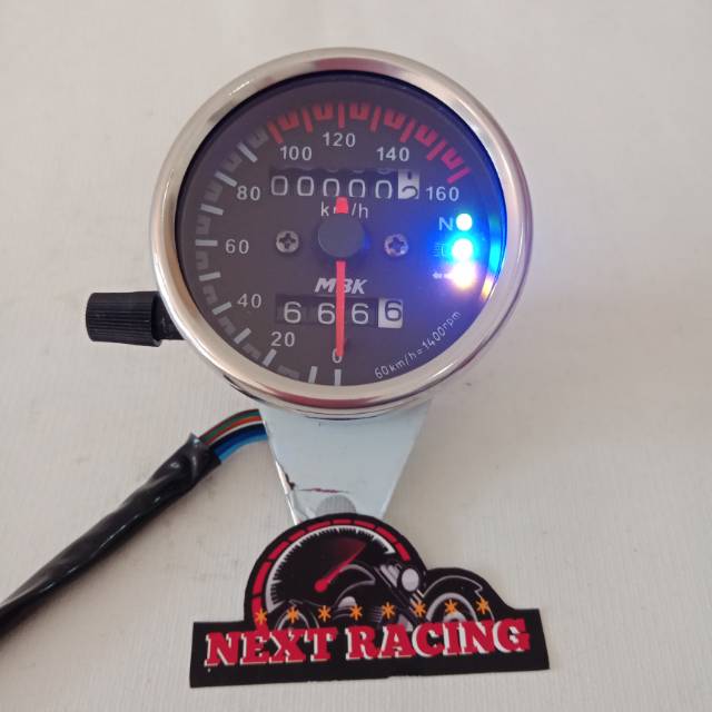 Speedometer bulat chrom kilometer