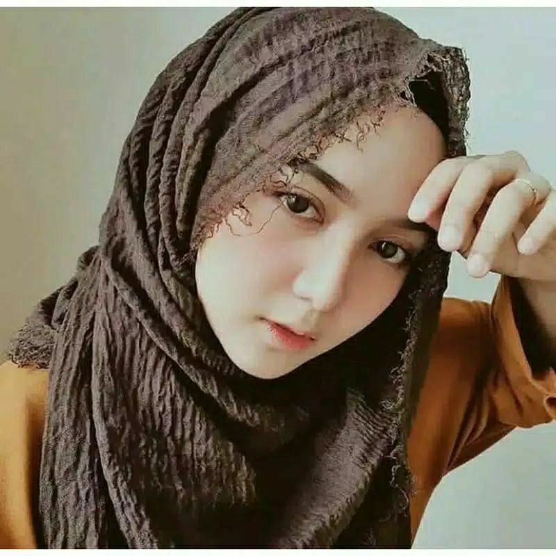 Hijab Pashmina Crinkle Shawl Cotton Wide Jilbab Bahan Katun Pashmina Premium Import CRINCLE