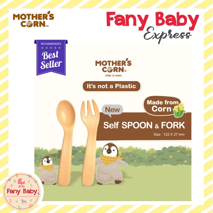 MOTHERS CORN NEW SELF SPOON AND FORK SET / 440789 (PERLENGKAPAN MAKAN DAN MINUM)