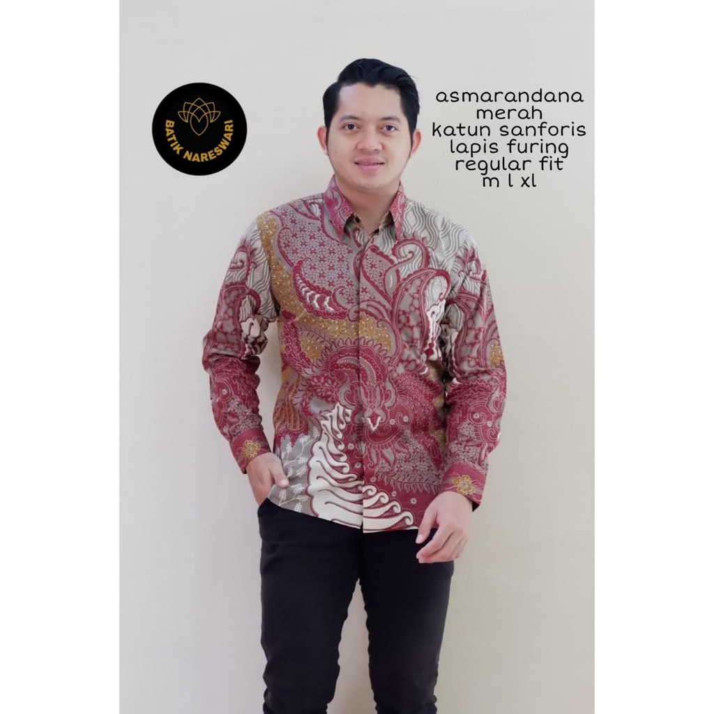 ASMARADANA BATIKSOLOAMANAH NARESWARI KEMEJA BAJU BATIK PRIA SOLO LENGAN PANJANG PENDEK LAPIS FURING ATASAN BATIK PREMIUM MODERN KATUN HALUS CENDRAWASIH KUNING PANJI LESMONO NAVY CENDRAWASIH UNGU WEDANGAN  DORO KEMBAR SEKAR MANUK PUSPO WARNO MAHKOTA BIMA