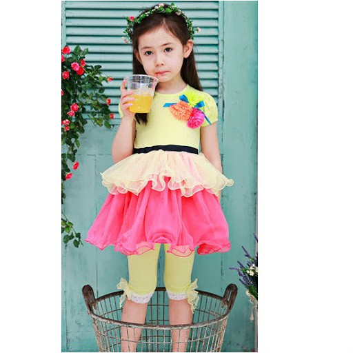 

Dress kuning pita bunga