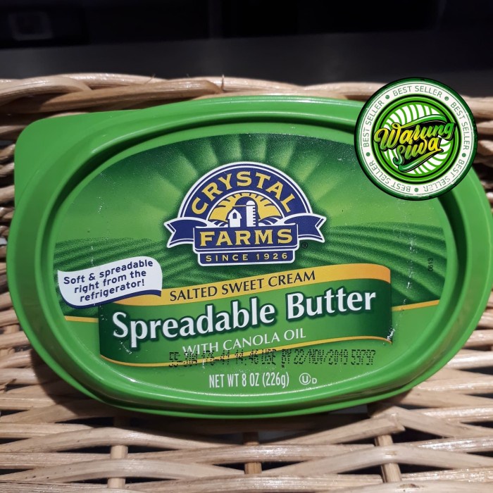 

crystal farms salted sweet cream spreadable butter 226 gram