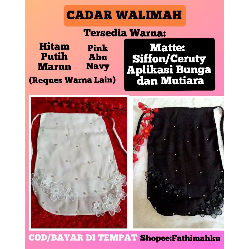 CADAR WALIMAH/CADAR 2 LAYER CANTIK/TUTUP CADAR NIKAHAN/CADAR LEPAS PENGANTIN