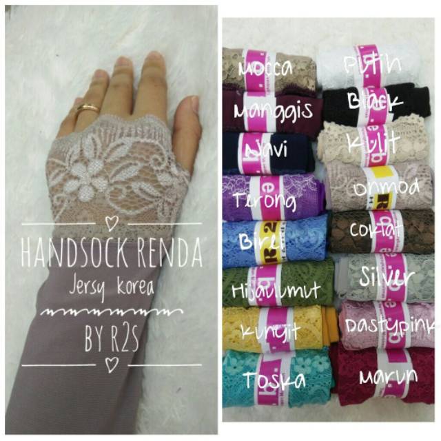 Handshock renda / manset tangan renda