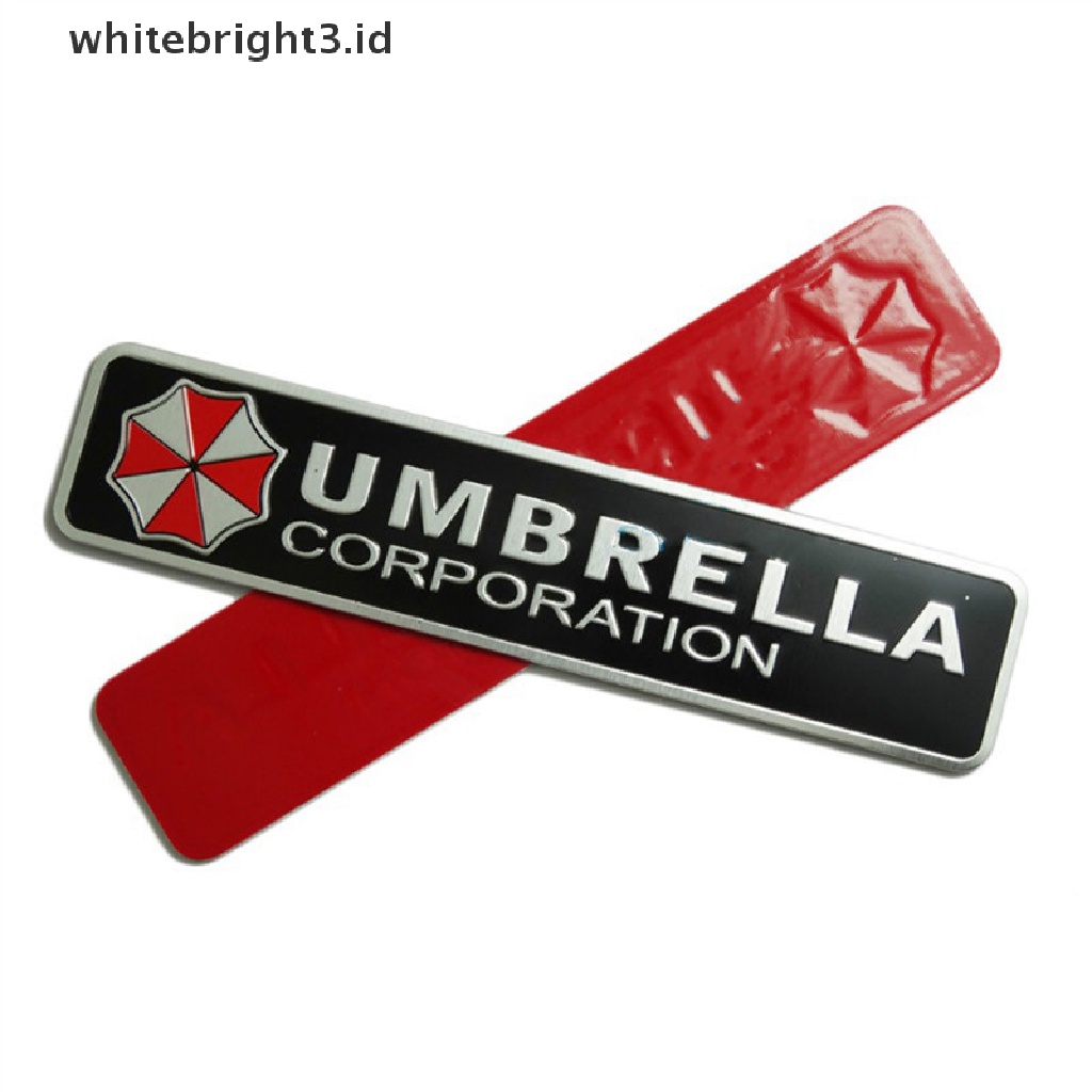 (whitebright3.id) Stiker Decal 3D Motif Umbrella Corporation Resident Evil Bahan Aluminum Alloy