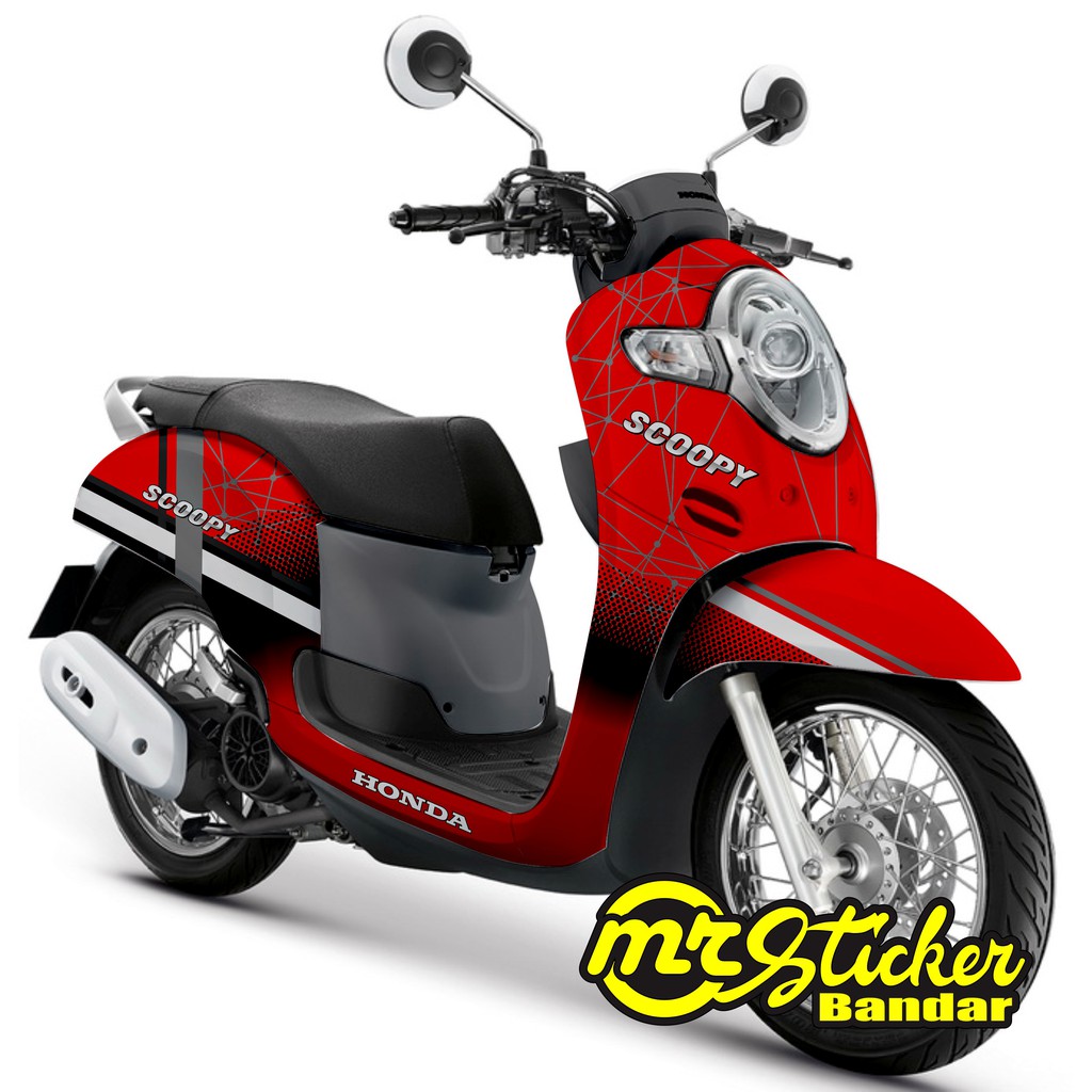 Decal scoopy full body Full Blok Decal Scopy Dekal New Fi 2017 2018 2019 2020 Grafis conect merah