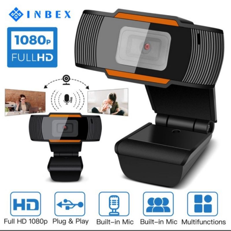 WEBCAM INBEX 1080P HD Webcam dengan Mikrofon untuk PC Online Video Web Kamera