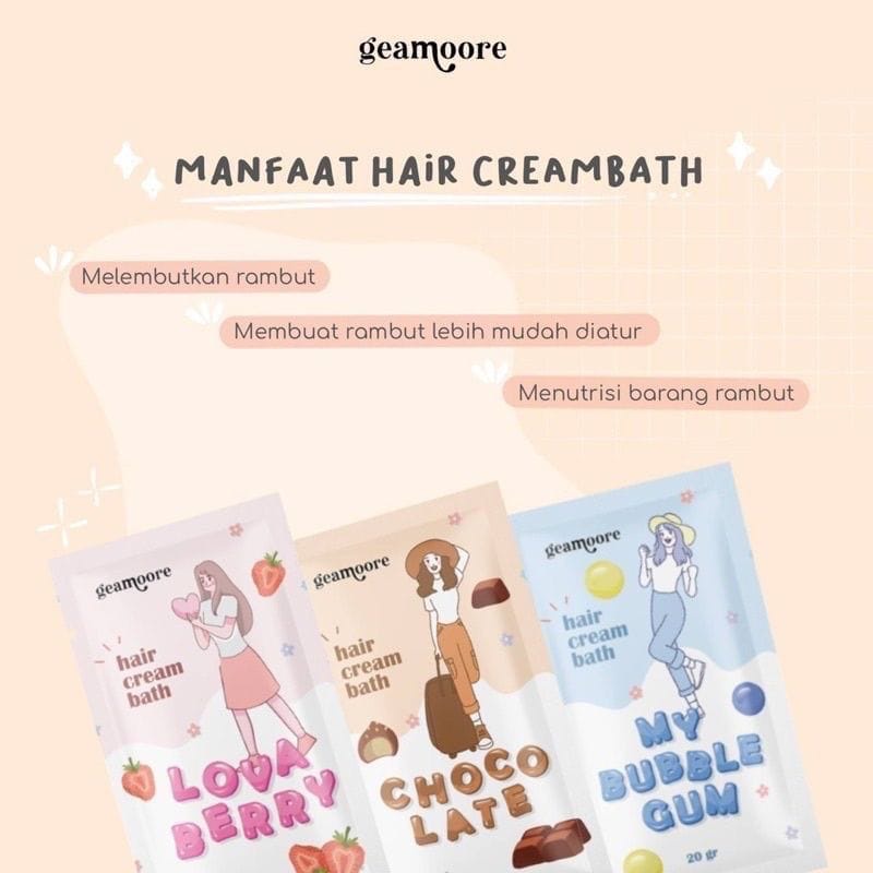 GEAMOORE HAIR CREAMBATH MASKER RAMBUT SACHET 20GR PERAWATAN RAMBUT