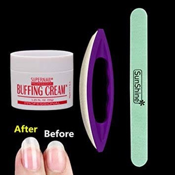 Buffing cream kit + buffer nail shiner + spatula gosok pengilap kuku 1 SET ALAT PENGILAP KUKU MANICURE SALON