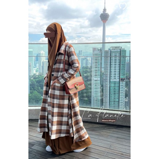 READY STOK OUTER FLANEL SET - TERBARU LA FLANELE BY MAHIRA INDONESIA / OUTER LA FLANELE / OUTER FLAN