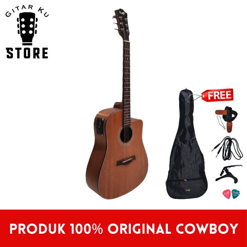 Gitar Akustik Elektrik Jumbo Tuner Cowboy GWC-240NS GWC 240NS Original